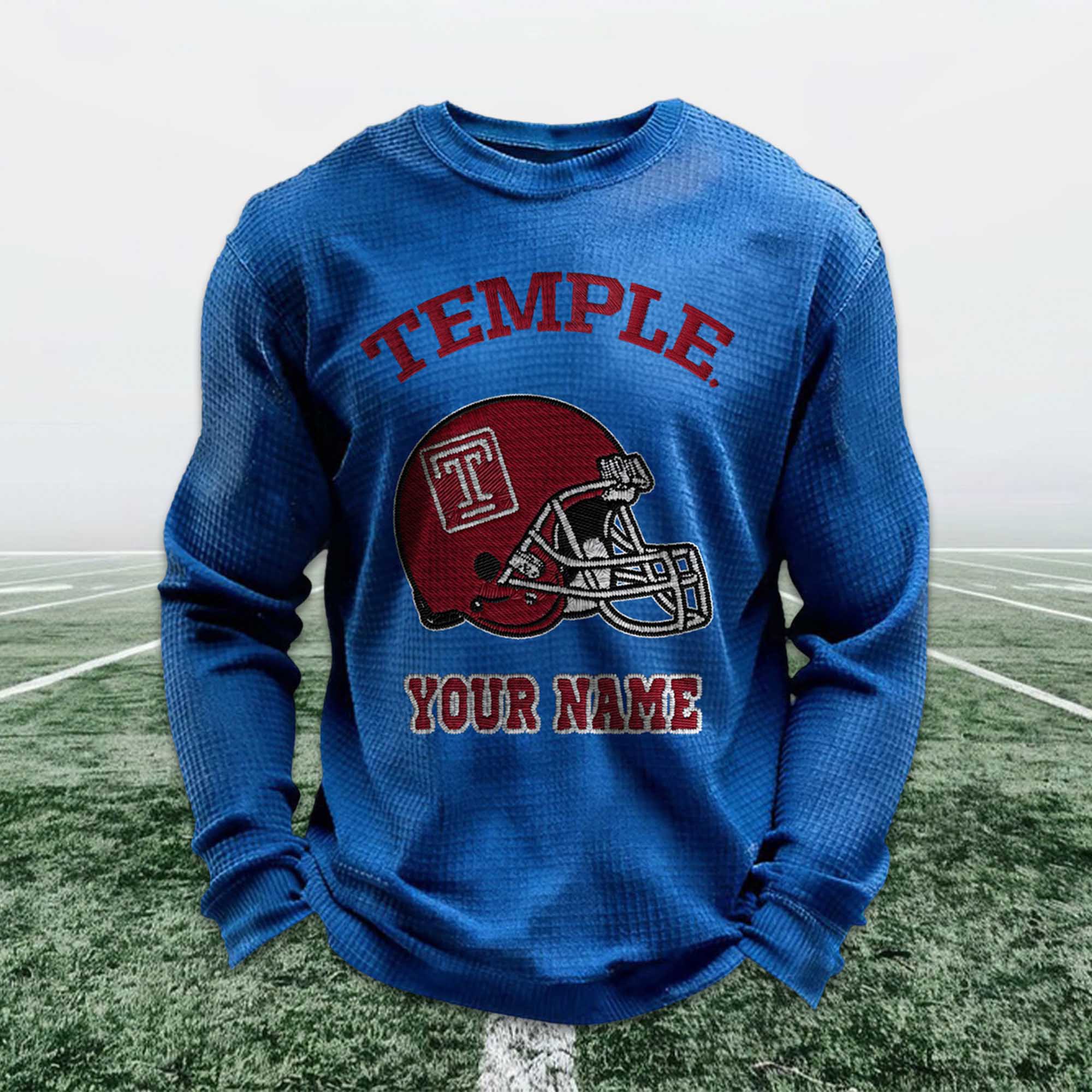 Personalized Temple Football Waffle Sweatshirt 2 Personalized Temple Football Waffle Sweatshirt (2)