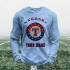 Personalized Texas Rangers Baseball Waffle Sweatshirt 2