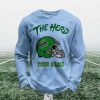 Personalized The Herd Football Waffle Sweatshirt (4)