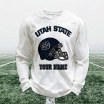 Personalized Utah State Football Waffle Sweatshirt