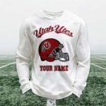 Personalized Utah Utes Football Waffle Sweatshirt