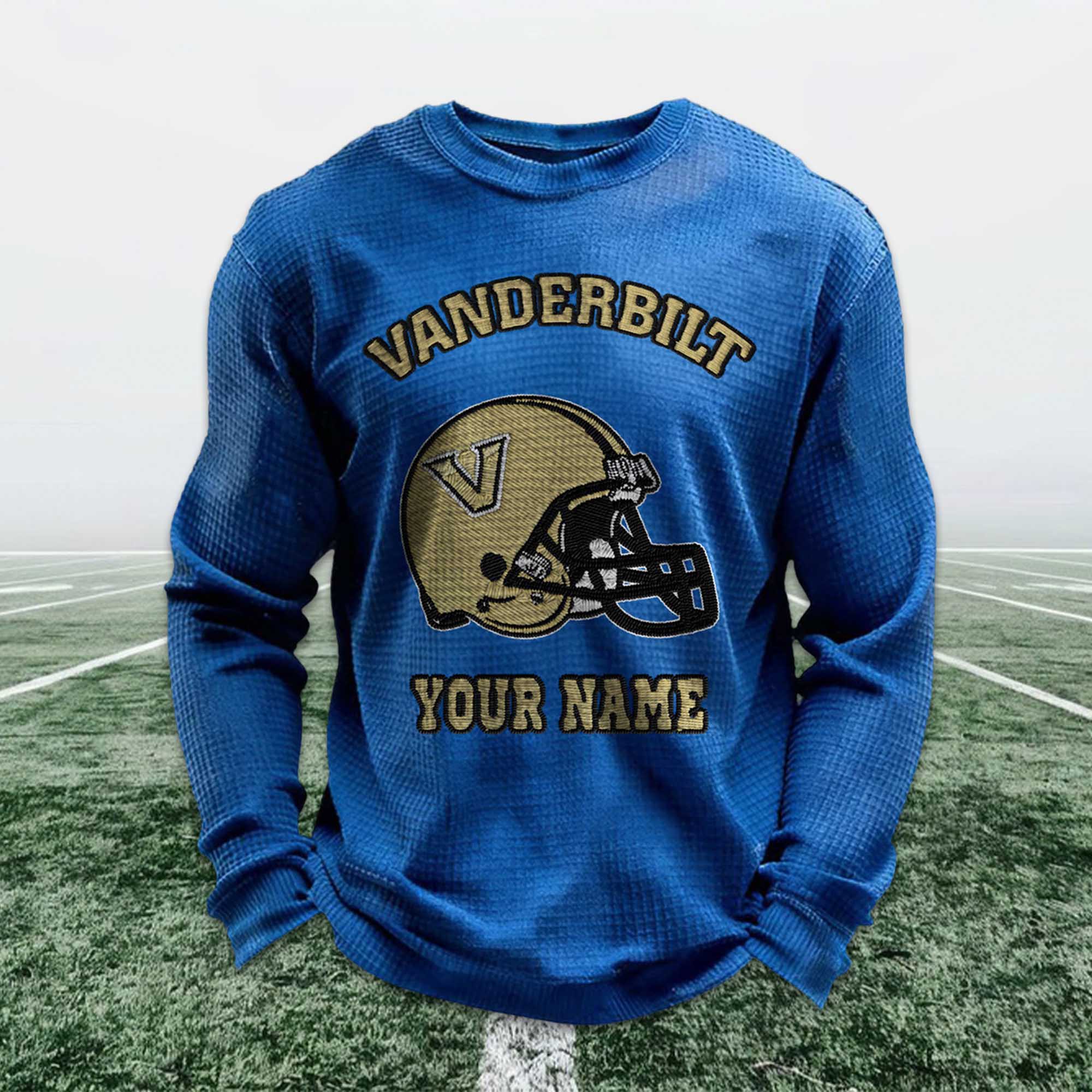Personalized Vanderbilt Football Waffle Sweatshirt 2 Personalized Vanderbilt Football Waffle Sweatshirt (2)