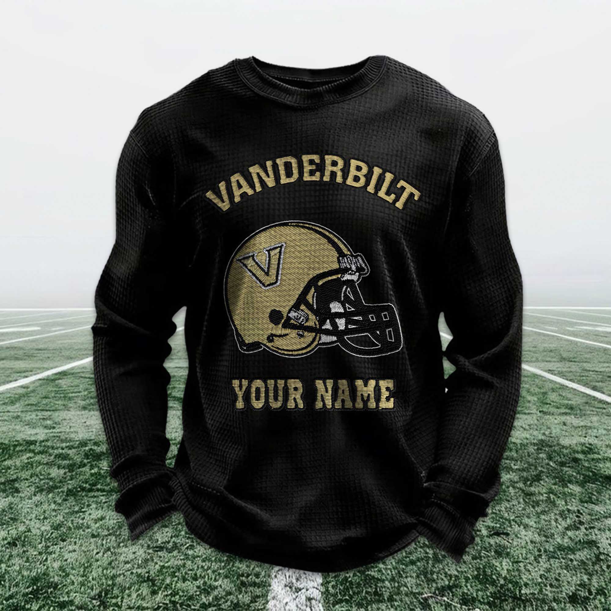 Personalized Vanderbilt Football Waffle Sweatshirt 6 Personalized Vanderbilt Football Waffle Sweatshirt (3)