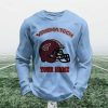 Personalized Virginia Tech Football Waffle Sweatshirt 4