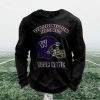 Personalized Washington Huskies Football Waffle Sweatshirt (3)