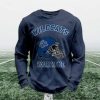Personalized Wildcats Football Waffle Sweatshirt 6