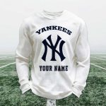 Personalized Yankees Baseball Waffle Sweatshirt