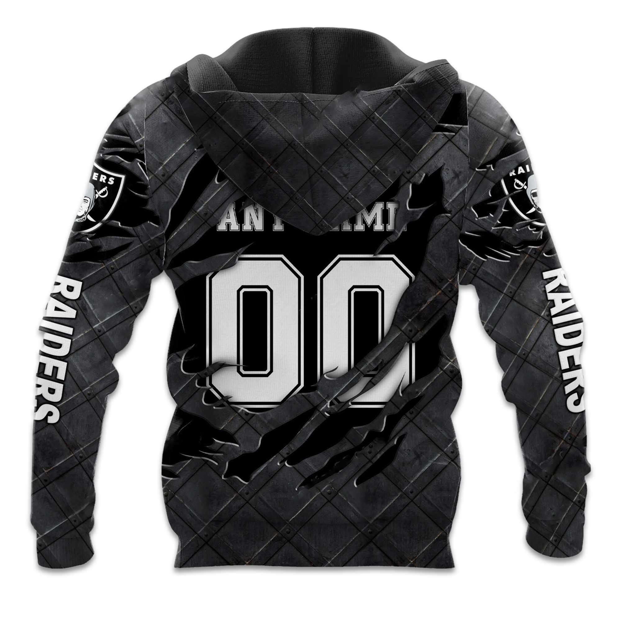 Raiders Black Metal Texture Hoodie 2 Raiders Black Metal Texture Hoodie 2