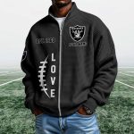 Raiders EST 1960 Quarter Zip Waffle Sweatshirt