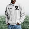 Raiders EST 1960 Quarter Zip Waffle Sweatshirt (2)