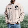 Raiders EST 1960 Quarter Zip Waffle Sweatshirt (5)