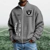 Raiders EST 1960 Quarter Zip Waffle Sweatshirt (6)