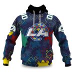 Rams Autism Awareness Football Hoodie 2026