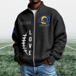 Rams EST 1937 Quarter Zip Waffle Sweatshirt