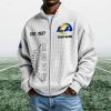 Rams EST 1937 Quarter Zip Waffle Sweatshirt (2)
