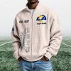 Rams EST 1937 Quarter Zip Waffle Sweatshirt (4)