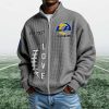 Rams EST 1937 Quarter Zip Waffle Sweatshirt (5)