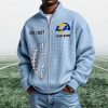 Rams EST 1937 Quarter Zip Waffle Sweatshirt (6)