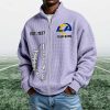 Rams EST 1937 Quarter Zip Waffle Sweatshirt (8)