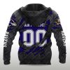 Ravens Black Metal Texture Hoodie 3 Ravens Black Metal Texture Hoodie 2