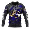 Ravens Black Metal Texture Zipper Hoodie 4 Ravens Black Metal Texture Zipper Hoodie