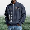 Ravens EST 1996 Quarter Zip Waffle Sweatshirt (10)