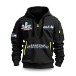 Seahawks 2026 Bowl LX San Francisco Bay Area Quarter Zip Hoodie