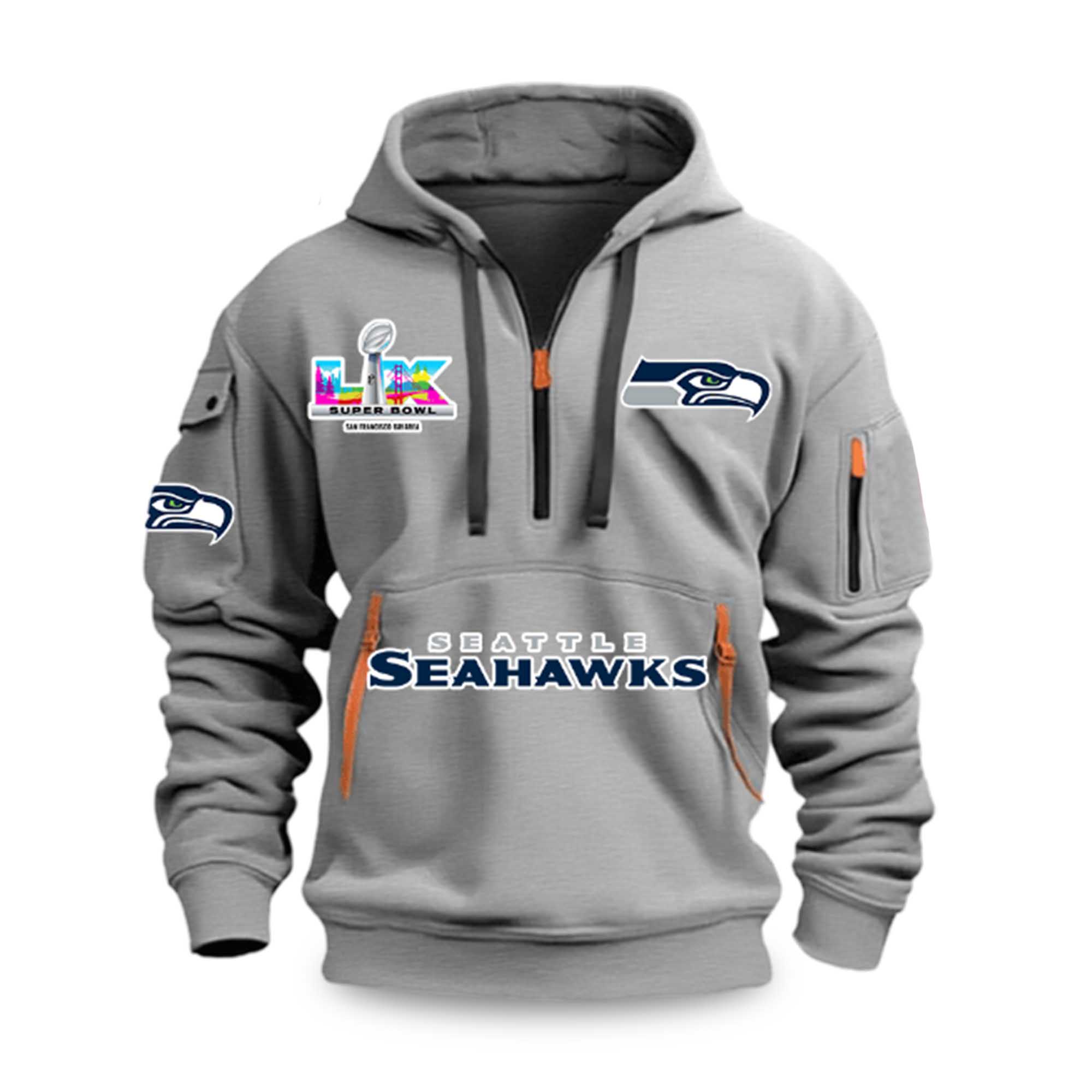 Seahawks 2026 Bowl LX San Francisco Bay Area Quarter Zip Hoodie 8 Seahawks 2026 Bowl LX San Francisco Bay Area Quarter Zip Hoodie (2)