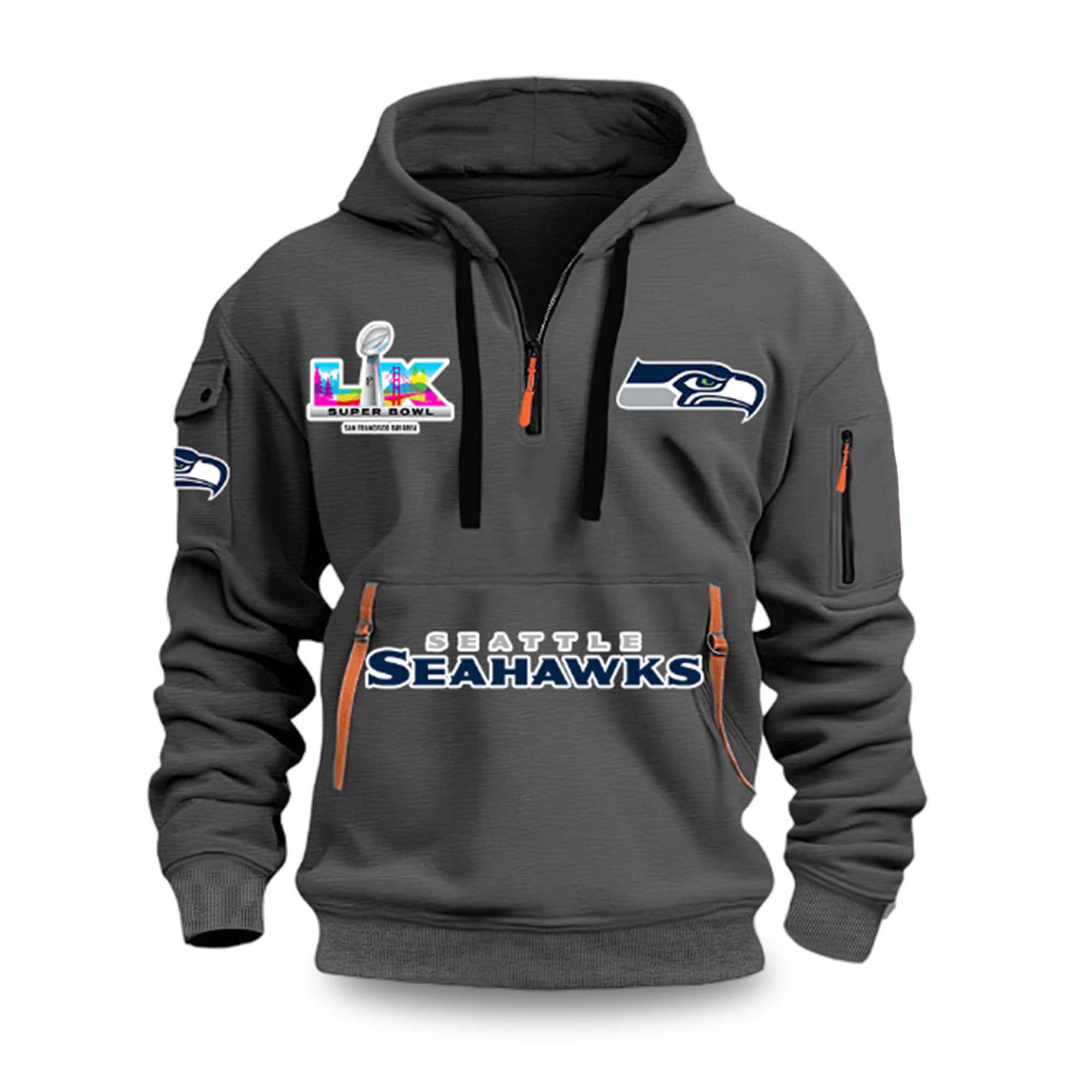 Seahawks 2026 Bowl LX San Francisco Bay Area Quarter Zip Hoodie 2 Seahawks 2026 Bowl LX San Francisco Bay Area Quarter Zip Hoodie (3)