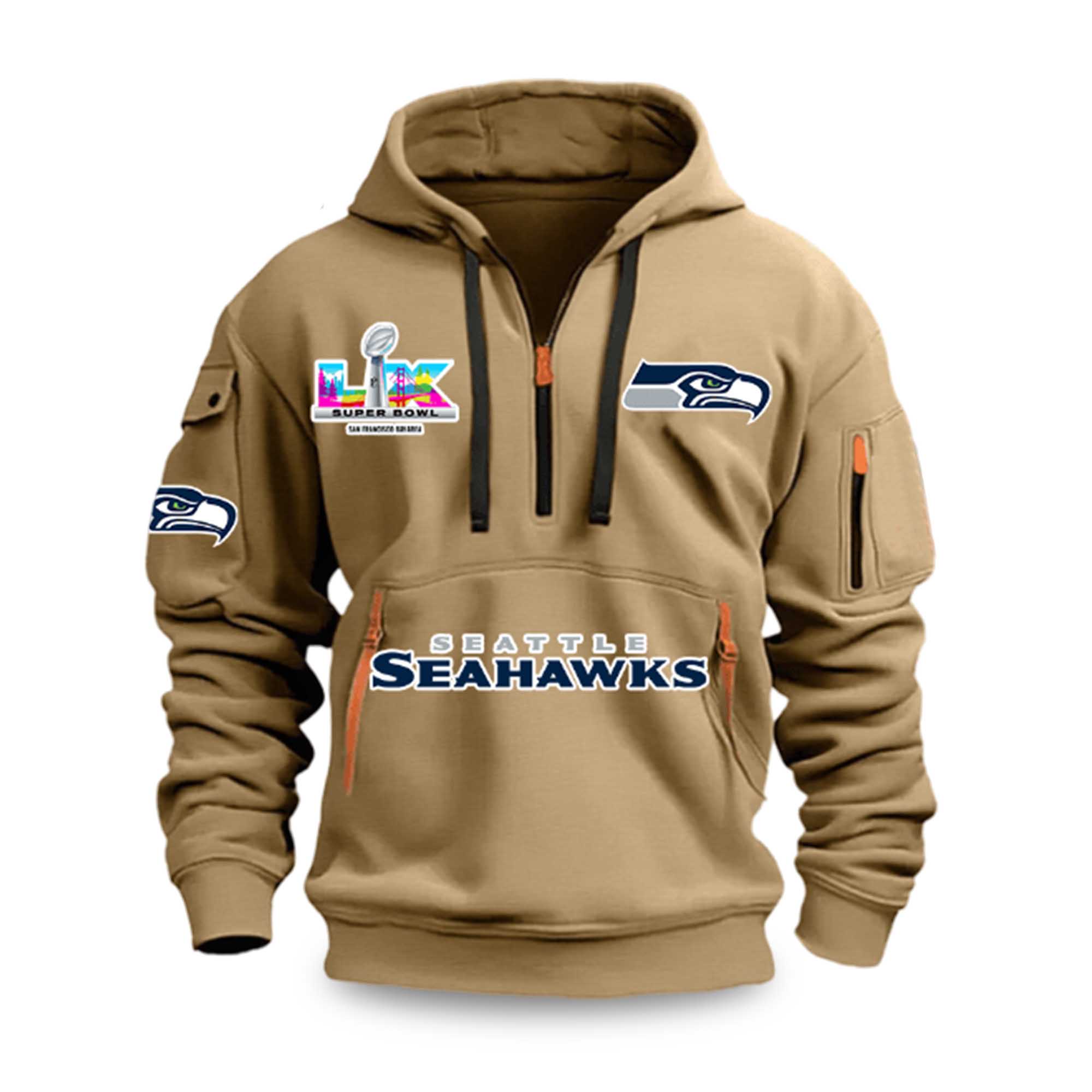 Seahawks 2026 Bowl LX San Francisco Bay Area Quarter Zip Hoodie 6 Seahawks 2026 Bowl LX San Francisco Bay Area Quarter Zip Hoodie (5)