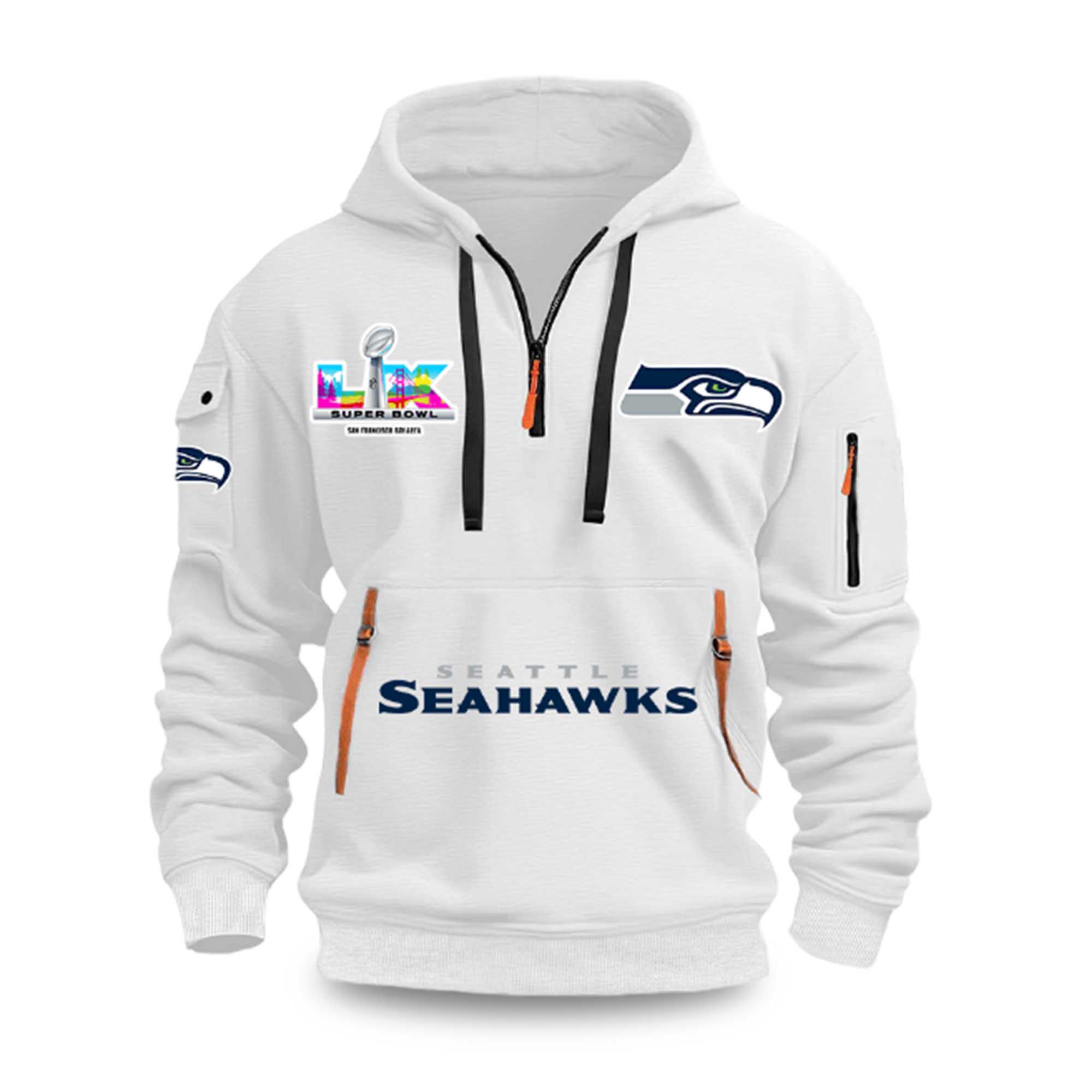 Seahawks 2026 Bowl LX San Francisco Bay Area Quarter Zip Hoodie 5 Seahawks 2026 Bowl LX San Francisco Bay Area Quarter Zip Hoodie (6)