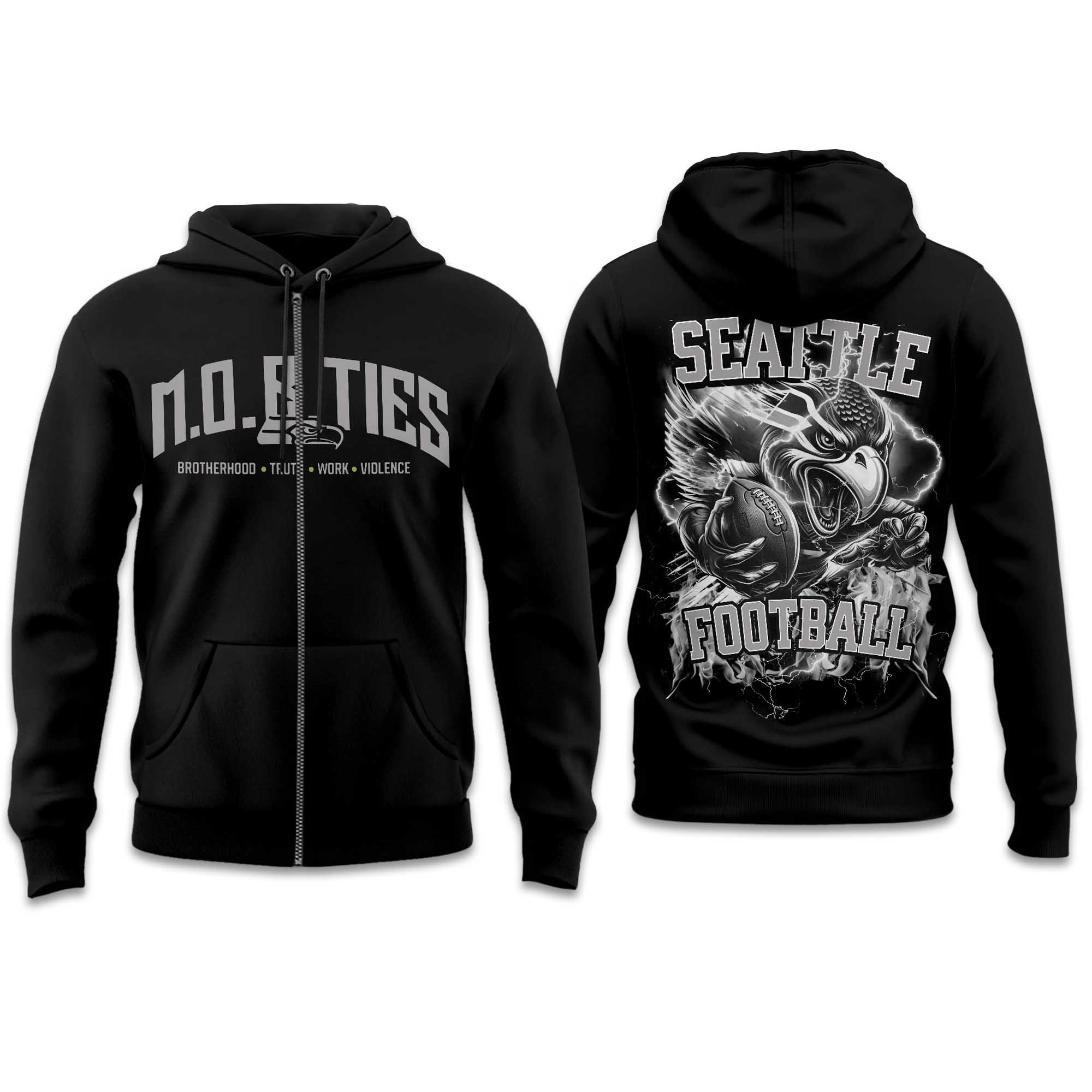 Seahawks 2026 M.O.B Ties Zipper Hoodie Seahawks 2026 M.O.B Ties Zipper Hoodie