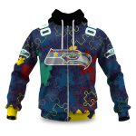 Seahawks Autism Awareness Football Zipper Hoodie 2026