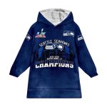 Seahawks Bowl LX Champions 2025 2026 Blanket Hoodie