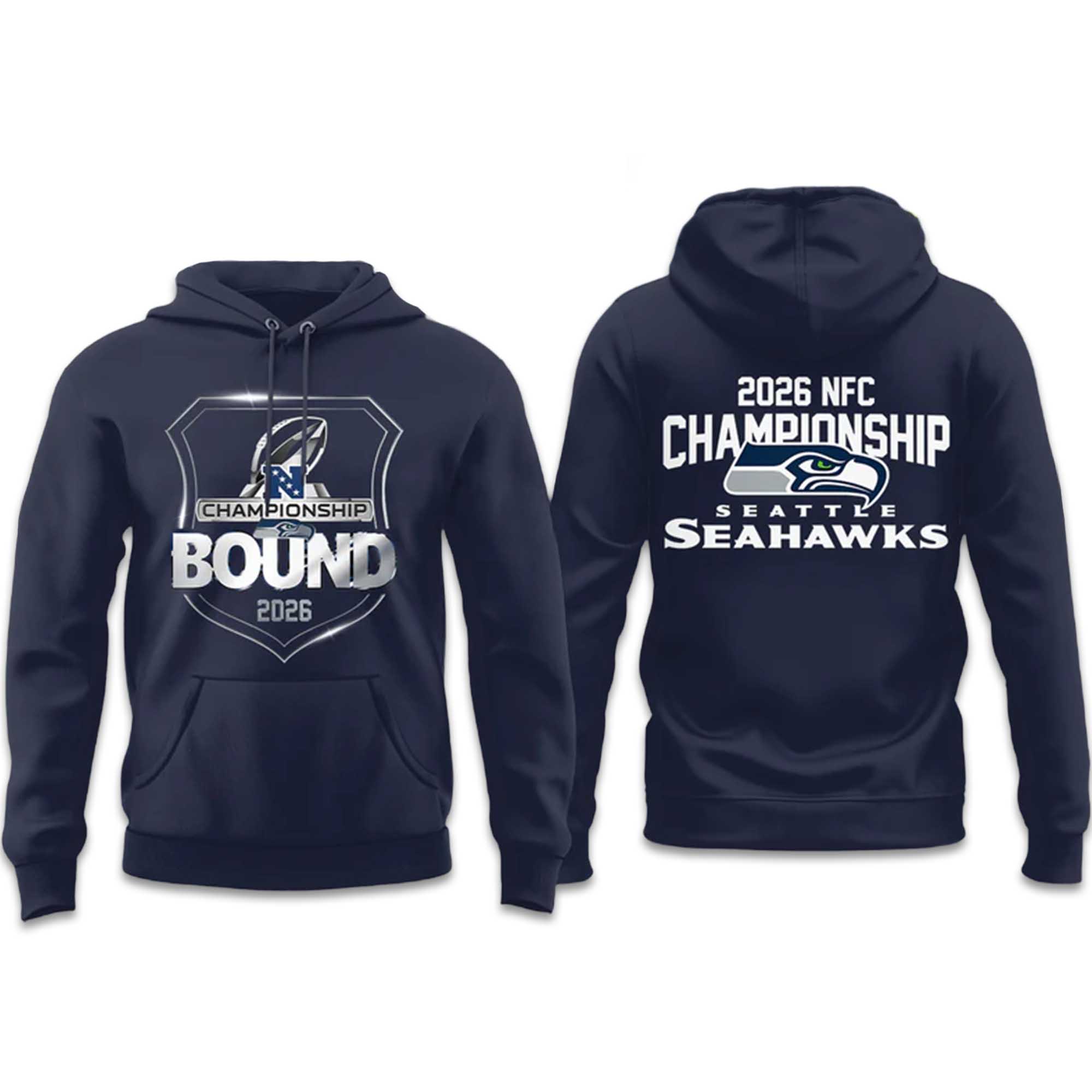 Seahawks Championship BOUND 2026 Hoodie Seahawks Championship BOUND 2026 Hoodie