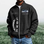 Seahawks EST 1974 Quarter Zip Waffle Sweatshirt