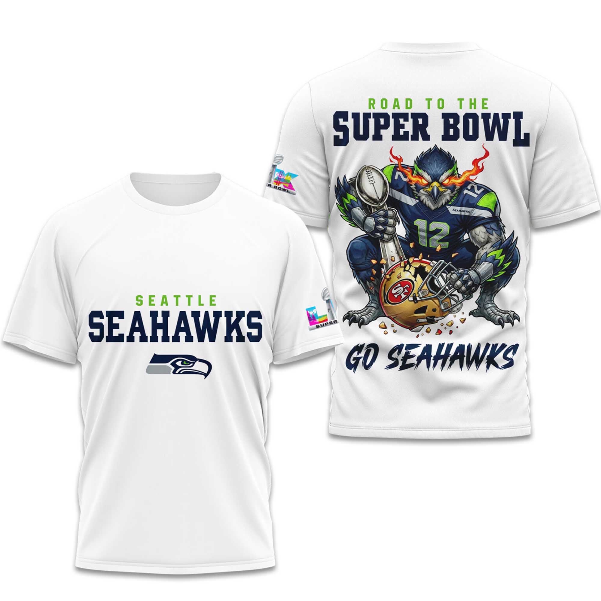 Seahawks Road To The Bowl Go Seahawks Shirt Seahawks Road To The Bowl Go Seahawks Shirt