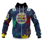 Steelers Autism Awareness Football Zipper Hoodie 2026