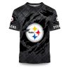 Steelers Black Metal Texture Shirt 1