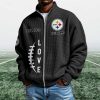 Steelers EST 1933 Quarter Zip Waffle Sweatshirt 1