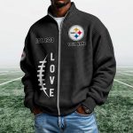 Steelers EST 1933 Quarter Zip Waffle Sweatshirt