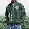Steelers EST 1933 Quarter Zip Waffle Sweatshirt 10
