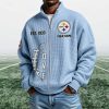Steelers EST 1933 Quarter Zip Waffle Sweatshirt 2