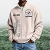 Steelers EST 1933 Quarter Zip Waffle Sweatshirt 4