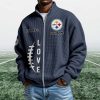 Steelers EST 1933 Quarter Zip Waffle Sweatshirt 5