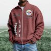Steelers EST 1933 Quarter Zip Waffle Sweatshirt 6