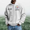 Steelers EST 1933 Quarter Zip Waffle Sweatshirt 7