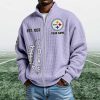 Steelers EST 1933 Quarter Zip Waffle Sweatshirt 9