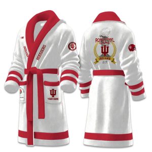 Indiana Hoosiers Rose Bowl Game Champions 2026 Fleece Bathrobe (5)