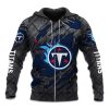 Titans Black Metal Texture Zipper Hoodie
